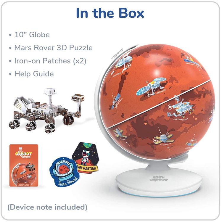 Shifu Orboot Mars Interactive Globe (App Based) with Augmented Reality (AR), Planet Mars Research, Space Adventure Educational Toy, STEM Toy & Gift for Kids Ages 4-10 - Mix