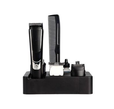 Green Lion 5-in-1 Grooming Set with 4 Combs ( 3, 6, 9 & 12 mm ), 1.5 Hours Working Time, 600 mAh Battery Capacity, LED Display - Black