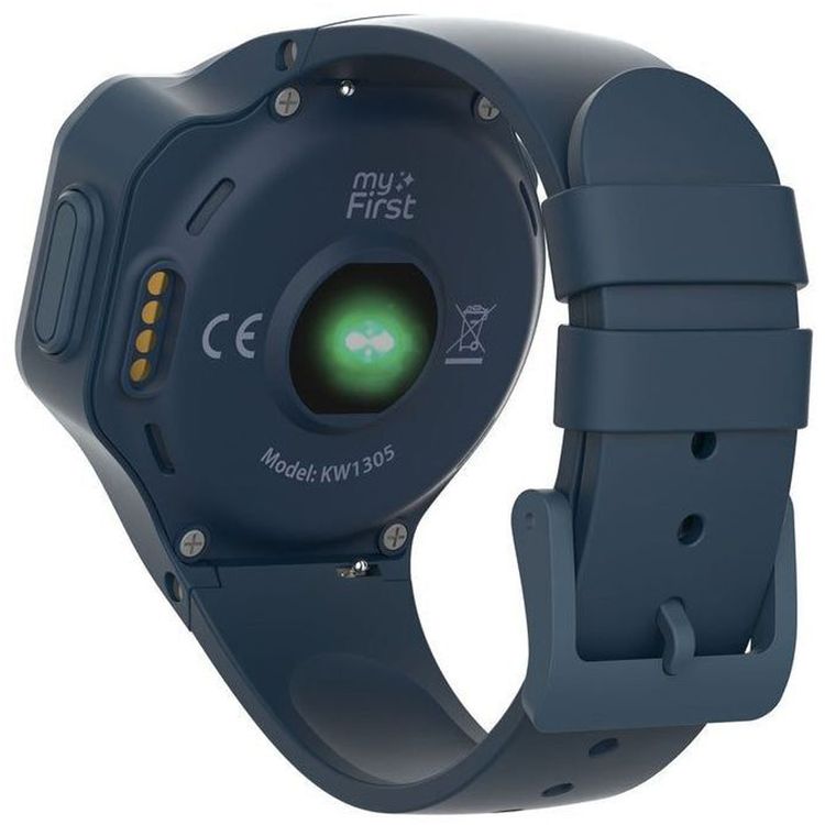 MyFirst Fone R1S Kids Smartwatch, 1.3" TFT Round Display, 2MP Front Camera, 8GB Storage, NANO SIM Card, Heart Rate Monitoring with High Heart Rate Alert, GPS, Android & iOS, IPX8 Water Resistant - Space Blue