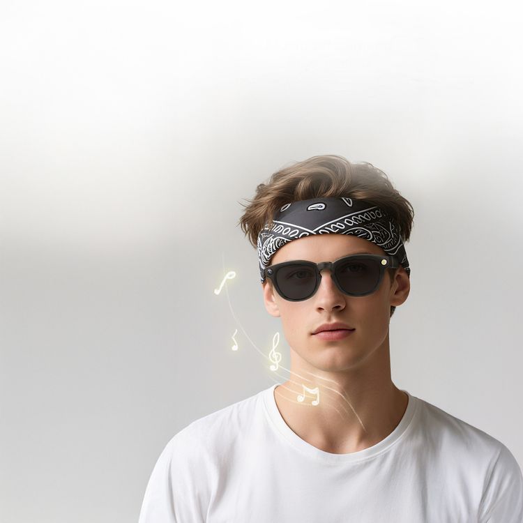 Powerology Lovanni AI Smart Glasses with Up to 10 Hours Battery Life, Sony IMX219 Camera, 290mAh Battery, 13mm Speaker Size, Wireless Connectivity, 2GB ROM - Black