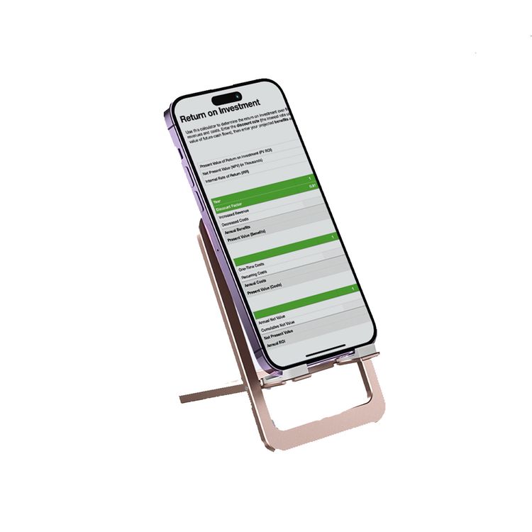 Levelo Airlift Aluminum & Silicone Foldable Phone Stand, Slim & Lightweight Design, Strong & Durable Material - Pink