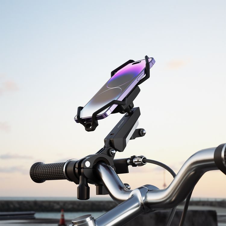 Porodo Secure Grip Shock-Absorption Bicycle Mount - Black