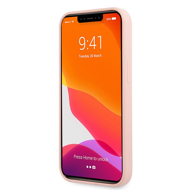 CG MOBILE Guess Liquid Silicone Case Big 4G with Logo Print Compatible for iPhone 13 (6.1") Anti-Scratch, Easy Access to All Ports, Shock Absorption