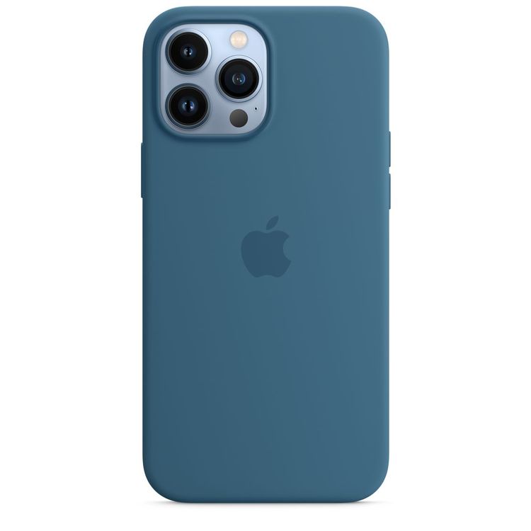 Apple Silicone Case with MagSafe Compatible for iPhone 13 Pro Max (6.7") – Blue Jay