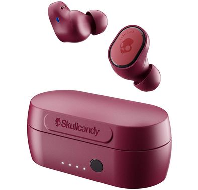 سكل كاندي سيش ايفو سماعات أذن داخلية لاسلكية حقيقية مع إمكانية الاتصال والتتبع والتحكم في مستوى الصوت ، وبطارية تدوم 24 ساعة + شحن سريع ، ومقاومة للعرق IP55 ، ومقاومة للماء والغبار ، و 3 أوضاع EQ (موسيقى ، أفلام ، بودكاست) - أحمر داكن