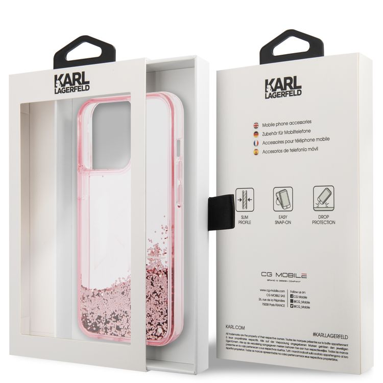 Karl Lagerfeld Liquid Glitter Case Big KL Logo