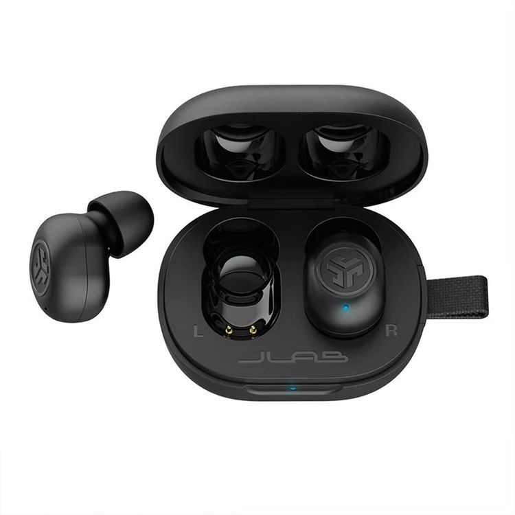 JLab JBuds Mini True Wireless Earbuds, Noise-Canceling, Quick Charge, Splashproof, 15 Minutes of Fast Charging Time, 20 Hours Total Playtime - Black