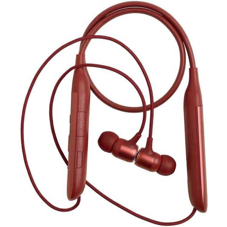 JBL Live 220BT Refurbished In-Ear Neckband Wireless Headphones with Voice Control, 10-hours Battery Life, 4-button Remote with Microphone - Red