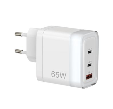 Powerology Lunex Series 3-Port Fast Charging Adapter with...