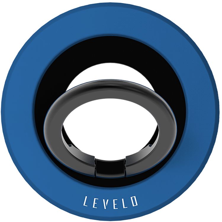 Levelo Lucero 2-in-1 Phone Ring Holder with N52 Magnets, Non-Slip Surface, 135° Flip Design, Comfortable Grip, 4000GS Magnetic Force - Lapis Blue