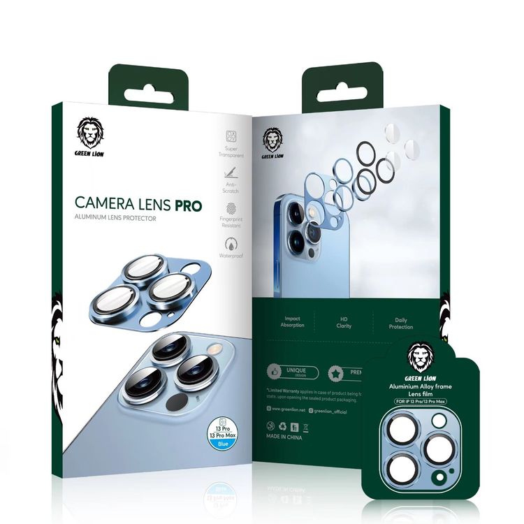 واقي ألومنيوم لعدسة الكاميرا الخضراء - فضة