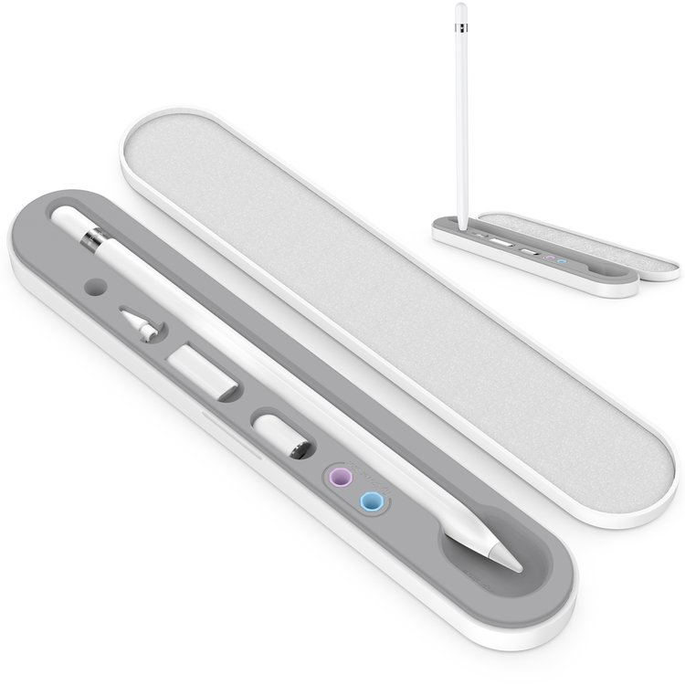 Ahastyle ABS Storage Box With Magnetic, Compatible with Apple Pencil 1&2 - White