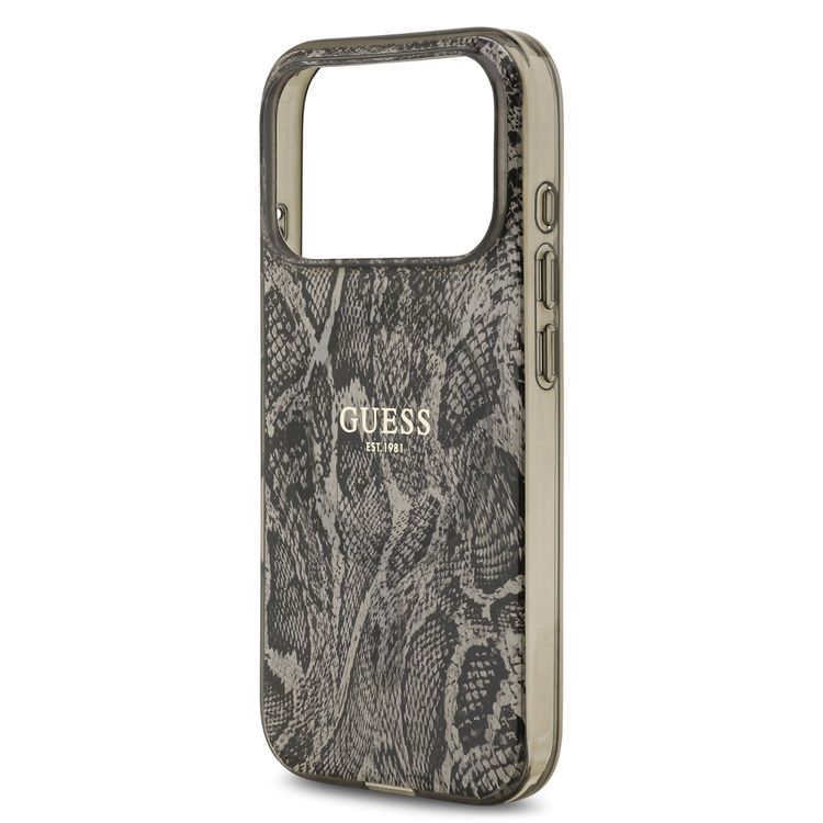 غطاء MagSafe للكمبيوتر الشخصي وTPU بتصميم نمط Phython وشعار كلاسيكي لجهاز iPhone 17 Pro، حماية من الصدمات، قبضة مريحة، تصميم نحيف وخفيف الوزن، تغليف مستدام، سهل التركيب - أسود