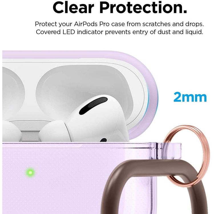 Elago Clear Hang Case for Apple Airpods Pro - Purple