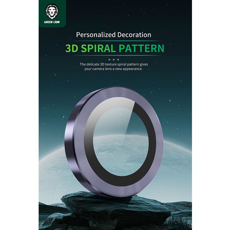 Green Lion Camera Lens Armor for Samsung Galaxy S24 Ultra, 9H Hardness, Anti Scratch, High Transparency, Anti Reflective - Purple