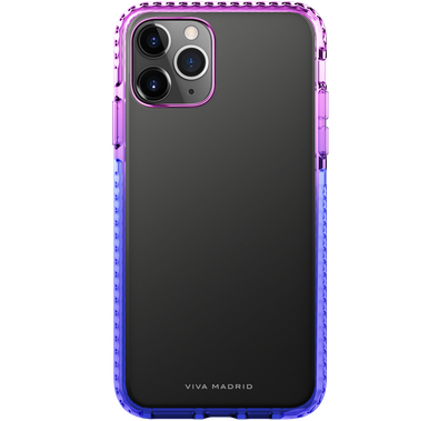 Viva Madrid Aurora 2-Tone Colour TPU Case Compatible for iPhone 12 / 12 Pro (6.1") Shock-Absorption, Anti-Scratch, Drop Resistant, Easy Access To All Ports (Cameras, Buttons & Speakers), Protective Back Cover Suitable for Wireless Charger - Amethyst/Purple