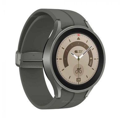 Samsung Galaxy Watch 5 Pro, 45mm Super AMOLED Display, up to 80 Hours Usage Time, GPS, NFC, Optical Heart Rate Sensor, Barometer, Accelerometer - Titanium Gray