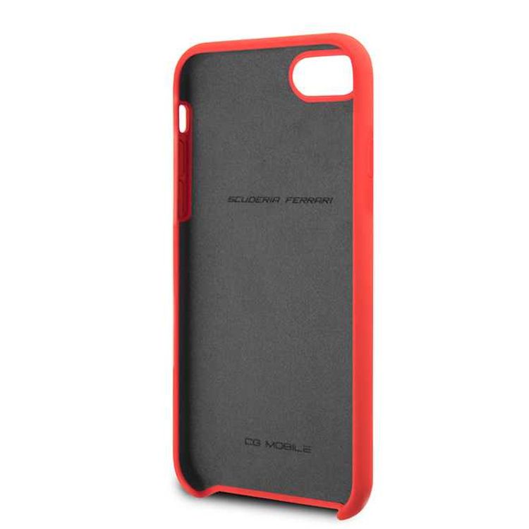 CG MOBILE Ferrari SF Silicone Phone Case Compatible for iPhone 8 / 7 | Protective Mobile Case Officially Licensed - Red