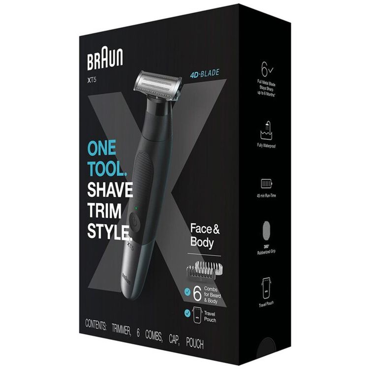 XT5200 Wet & Dry Hybrid Hair Trimmer| Braun X Series - Black / Gray