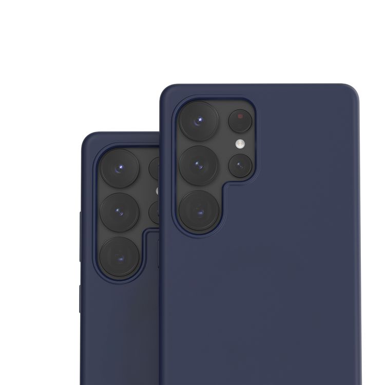 Levelo Iris Case for Samsung Galaxy S25 Ultra with MagSafe Compatibility, Premium Liquid Silicone Material, Impact-Resistant Corners, Metal Camera Ring, Strong MagSafe Magnet - Blue