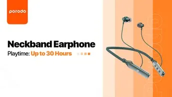 Porodo By Soundtec SV Pro Neckband Earphone ENC 5 Modes Voice Effects, Magnetic Earbuds, 250 mAh Battery Capacity