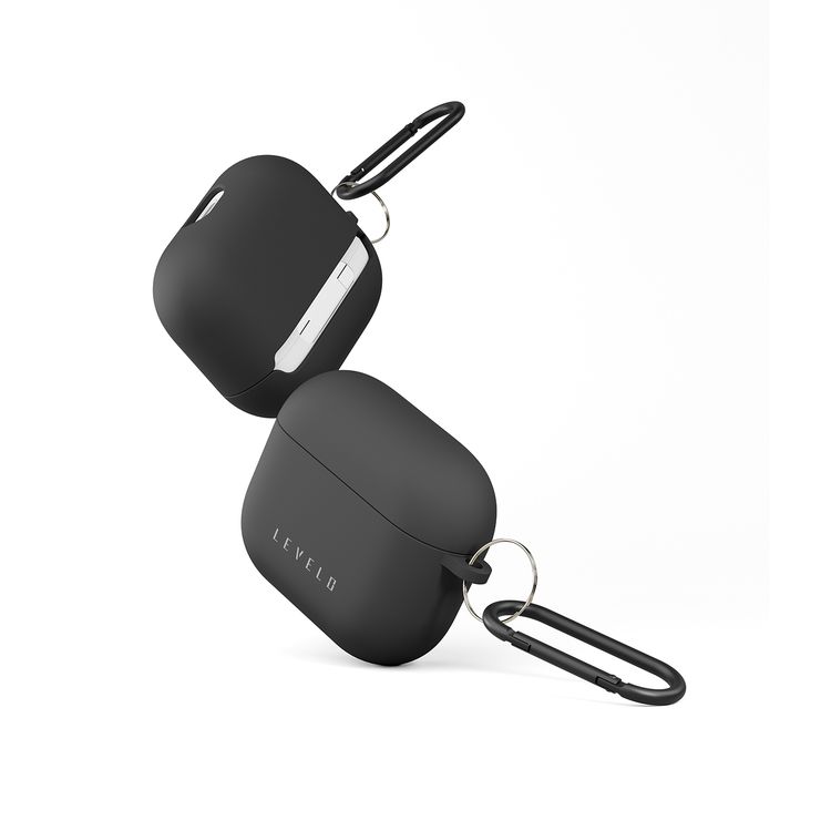 ليڤيلو جوررا حافظة سيليكون هجينة لأجهزة AirPods 3 مع كلبس معدني، مقاومة للصدمات، تصميم هجين، خفيفة الوزن ونحيفة - أسود.