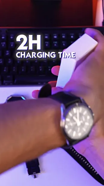 Porodo FitPulse Pro Smartwatch with 1.43-inch AMOLED Display, 466 x 466 pixels Resolution, Up to 7 Days Working Time, 400mAh Battery Capacity, 128MB Flash Memory, Bluetooth Version 5.2, IP68 Water Resistance Level - Black / Silver