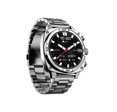 Porodo Chrono Steel Smartwatch with 1.43-inch AMOLED Disp...