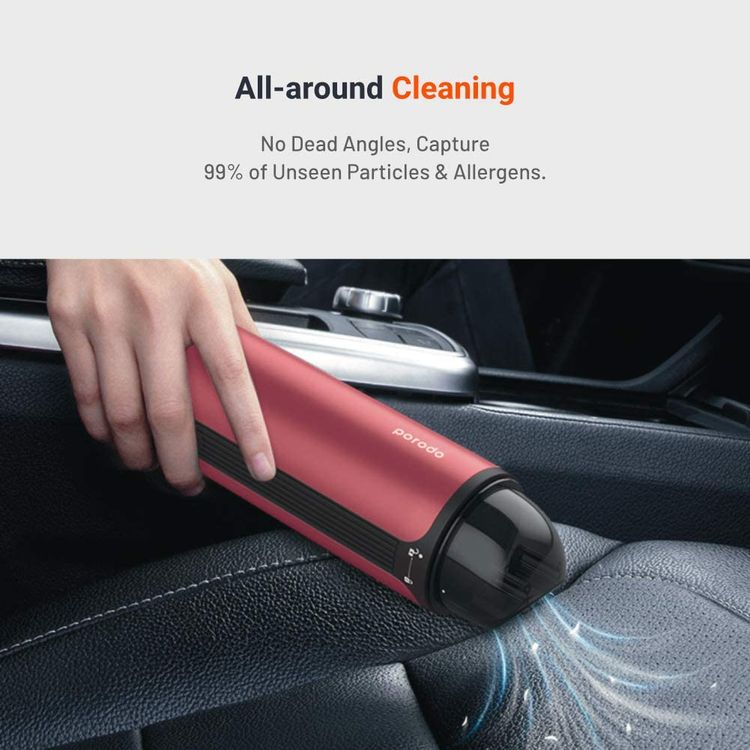 Porodo Portable Vacuum Cleaner - 6000mAh - Red