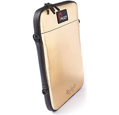 Phoozy Thermal iPad/Tablet Case Capsule, Prevents Overheating & Freezing, Floating Case Bag, Ultra-Slim Bags with Adjustable Shoulder Strap Compatible with iPad/Tablet (11") Gold