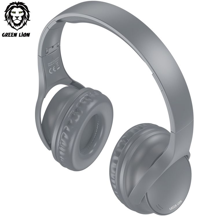 Green Lion Comfort Plus Over-Ear Headphones, Wired and Wireless Connection, 7 Hours Playtime,  Bluetooth Version 5.3, Comfortable to Wear - Gray