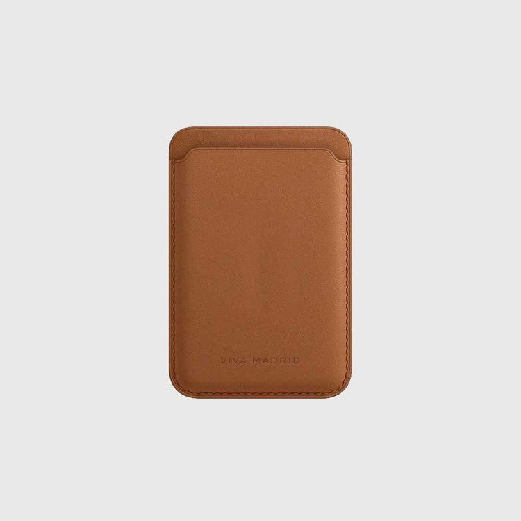 Viva Madrid Vasa Wallet with Magnetic Magsafe, Phone Back Slot Leather Wallet Pouch Card ID & Credit Card Holder Compatible for Apple iPhone 12 Mini, iPhone 12 / 12 Pro, iPhone 12 Pro Max - Brown
