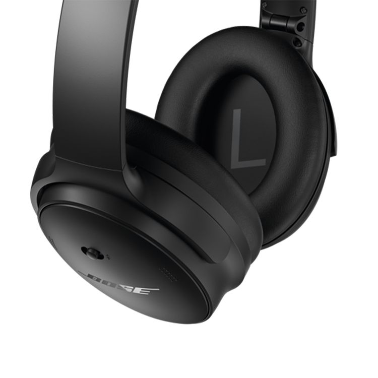 Bose Quiet Comfort Ultra Headphones with Removable Cushions, Active Noise Cancelling, Built-in Microphone, Echo Reduction, Up to 24 Hours Playtime - Black