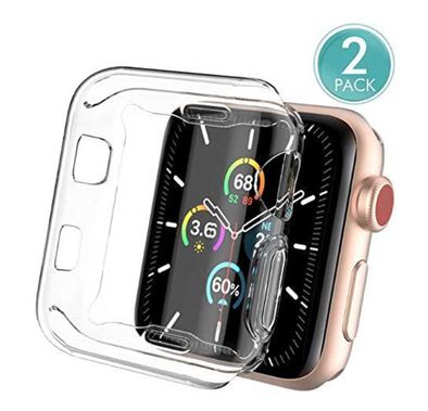 AhaStyle Premium TPU Watch Cover Compatible for Apple Watch 40MM ( 2 Packs ) Easy Access to All Ports, Anti-Scratch, Lightweight Protective Case - Transparent