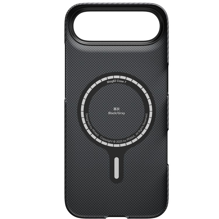 Pitaka Aramid UltraGuard Case for iPhone 17 Air with MagSafe compatible, Carbon Fiber Material, Scratch resistant, wear resistant, Slim & Lightweight - Black / Gray