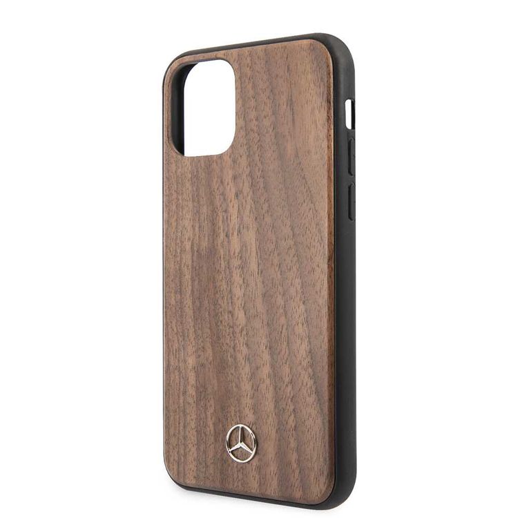 Mercedes-Benz Walnut Hard Case For iPhone 11 Pro Max - Brown