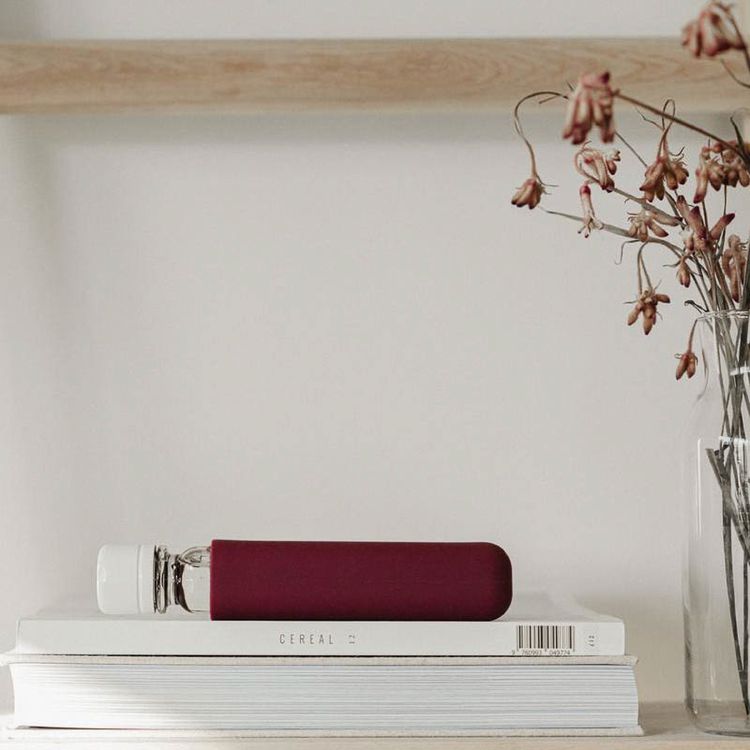 جراب سيليكون Memobottle A6 مع عزل حراري، مادة غير سامة، حماية من الصدمات، تشطيب مطفي، ناعم وأنيق - لون البرقوق البري