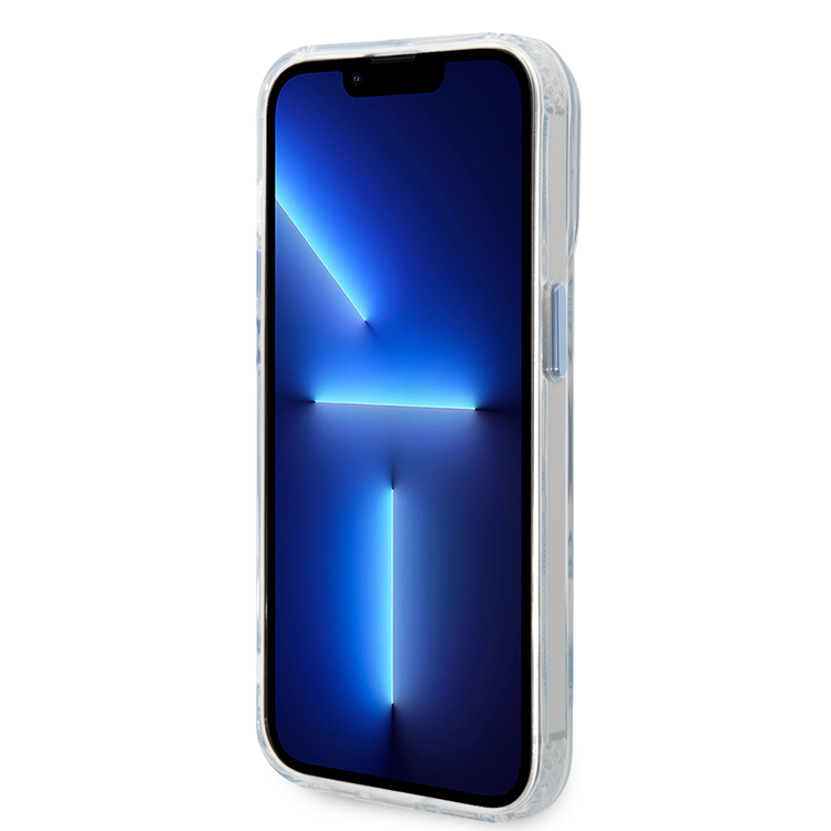 Guess Magsafe Compatibility Transparent Outline iPhone 14 Pro Max Compatibility - Blue