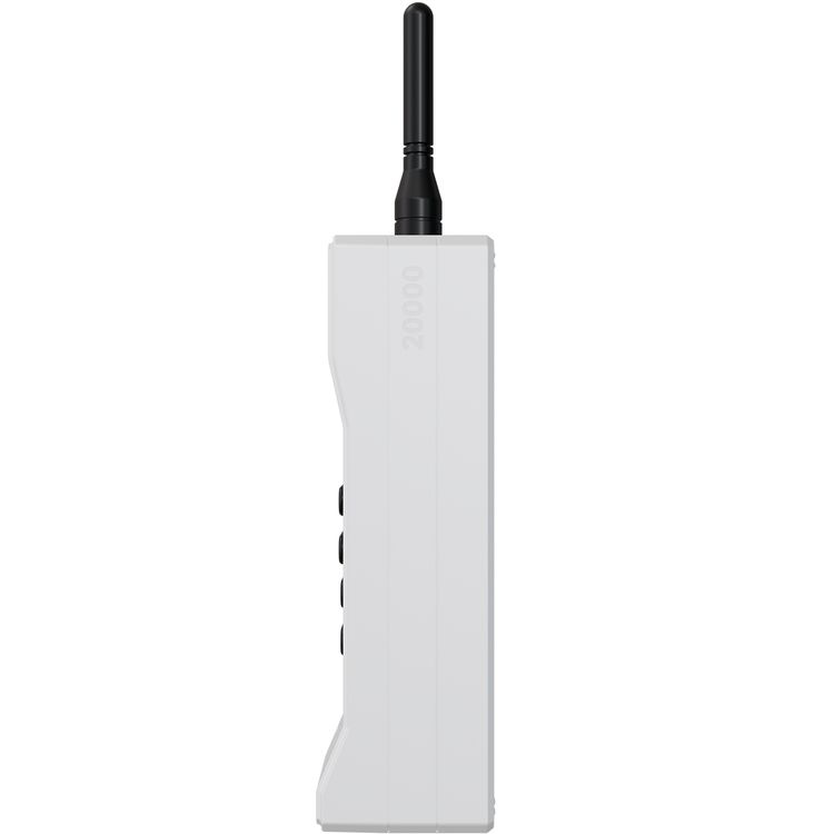 Levelo Revolt 20000mAh Walkie Talkie Power Bank with 1.5km Communication Distance, Laptop Charger, LED Detachable Antenna, PD 100W Total Output, Safety Protection, Type-C In/Out, LED Display, Voice Recorder - White