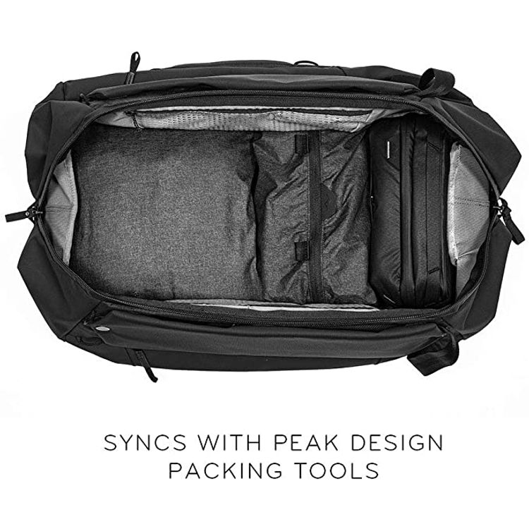 Peak Design Travel Duffel Bag with ID card holder 65L - Black