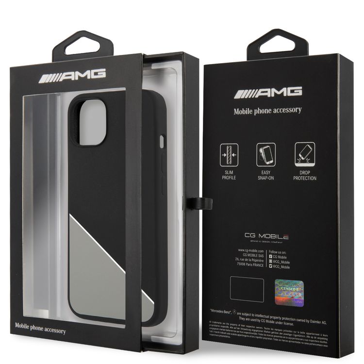 CG MOBILE AMG Liquid Silicone Two Tones Line Compatible for iPhone 13 Pro Max (6.7") Easy Access to All Ports, Shock-Absorption, Anti-Scratch, & Drop Protection Back Cover Suitable with Wireless Charging Officially Licensed