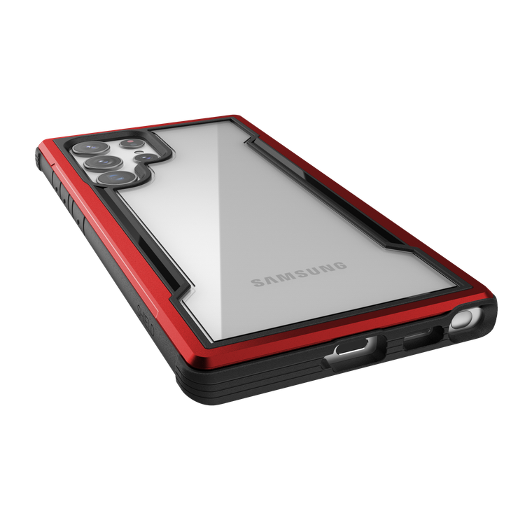 كفر X-Doria Raptic Shield متوافق مع هاتف Samsung Galaxy S22 Ultra - أحمر