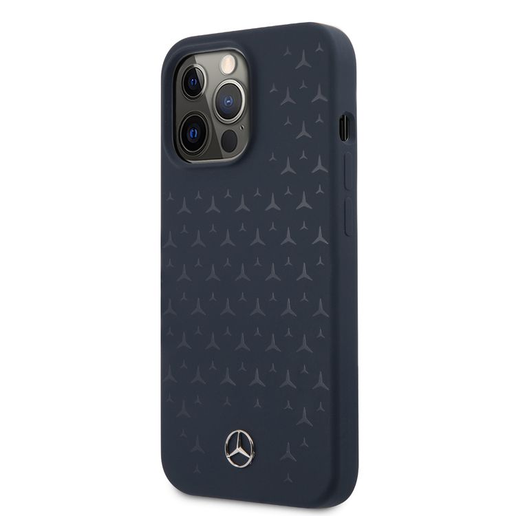 CG MOBILE Mercedes Benz Liquid Silicone Case With Stars Pattern Compatible for iPhone 13 Pro (6.1") Anti-Scratch, Easy Access to All Ports, Drop Protection