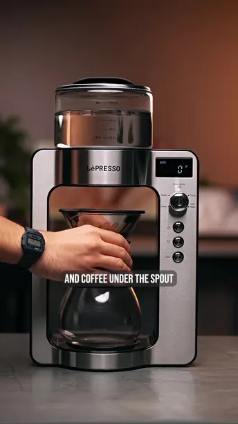 LepPresso Dual Mode Coffee Drip Machine in UAE | Golden Cup Standard - Silver | (LPCFFM0022)