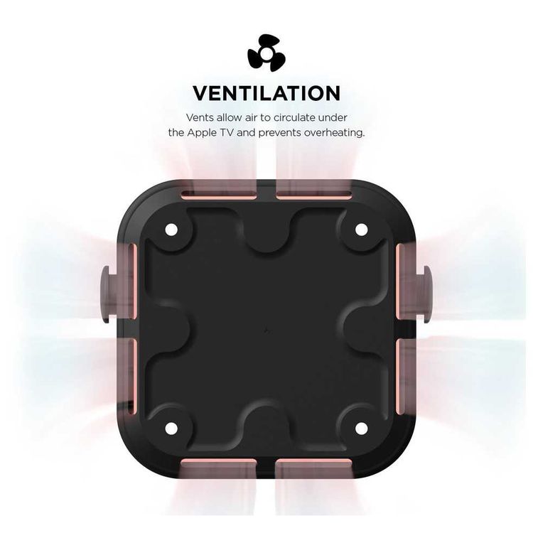 Elago Multi Mount Compatible for Apple TV,3D Design Techniques to Fit Perfectly, Premium Silicone, Protection from Scratches & Damage, With Secured & Safe Powerful Magnets - Black