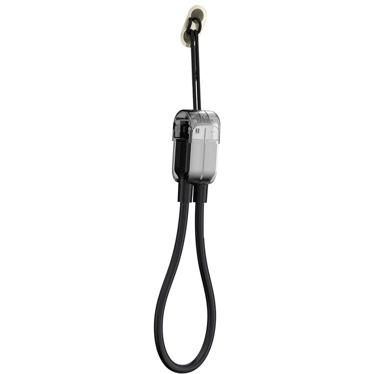 بطارية محمولة جرين ليون كيوتو بسعة 10000 مللي أمبير مع حزام كابل USB-C إلى USB-C، ومؤشر LED، وشحن سريع بقوة 20 واط بمنفذ PD، وخرج بقوة 22.5 واط، معتمدة للطيران - باللون الأسود.