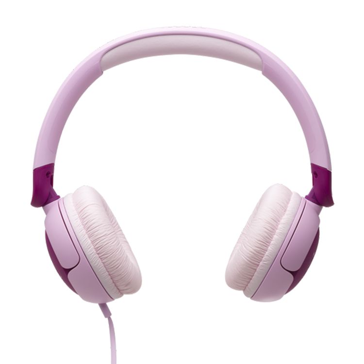 JBL Junior 320 Wired On-Ear Headphones for Kids with JBL Sticker Set, Lightweight, Built-In Microphone, Ultra Portable, 3.5mm Audio Jack, 45° C Maximum Operation Temperature - Purple