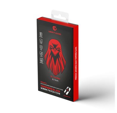 واقي شاشة كامل للخصوصية من Liberty Guard بحافة مستديرة سوداء مع فلتر غبار لهاتف iPhone 12 / 12 Pro