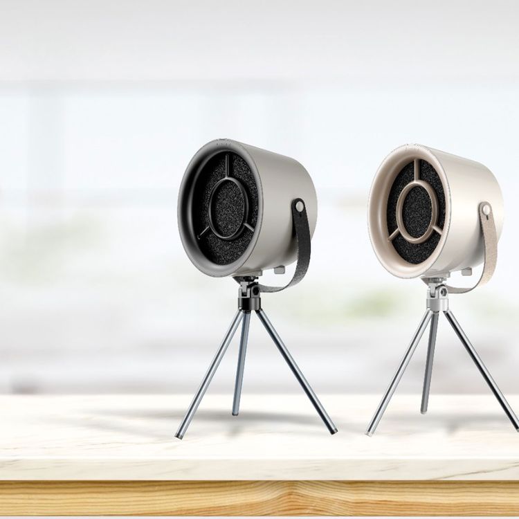 Porodo Lifestyle Portable Mini Smoke Exhaust with Filter, Washable Filters, Powerful Suction, Polymer Filter,  Adjustable Fan Speed - Beige 