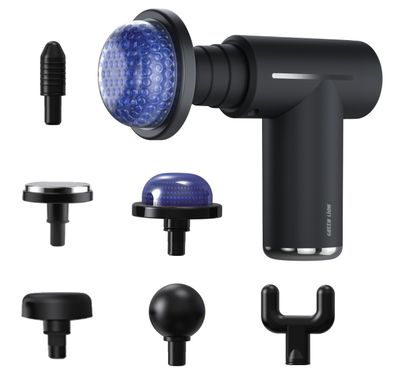 Green Lion Pulse Massage Gun with Digital Display, 2×Cooling & Heating Heads, 4×Massage Heads (Bullet, Ball, Metal Flat, U-Shaped), 45Min Working Time, 15Min Auto Shut-Off, 35-50°C Temperature Range, 3200RPM Brushed Motor, Ergonomic Design, Type-C Port, Hot & Cold Muscle Therapy - Black